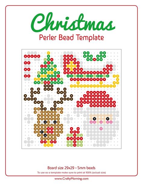 Christmas Perler Bead Patterns Printable
