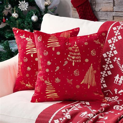 Christmas Pillows in Bedroom