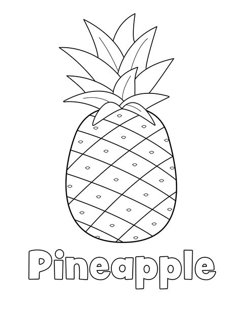Christmas Pineapple Coloring Page