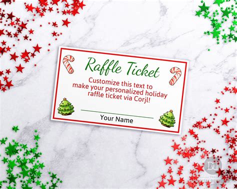 christmas raffle ticket image
