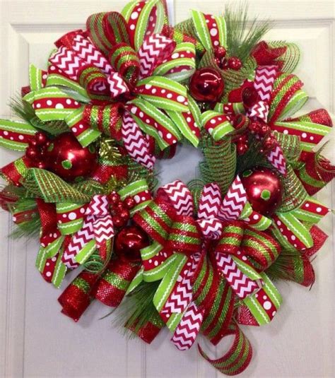 christmas ribbon wreaths images