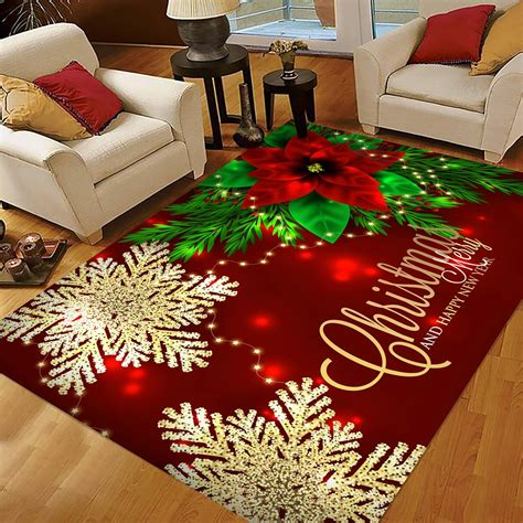 Christmas rug in bedroom