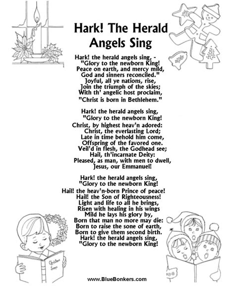 christmas song lyrics hark the herald