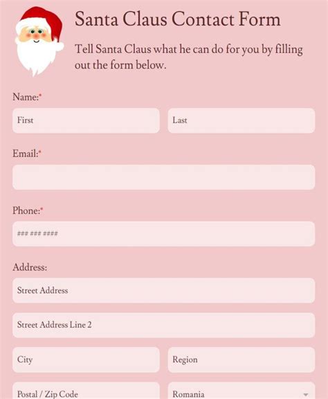 christmas theme contact form template