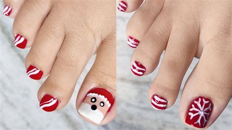 Christmas Toe Nails Santa