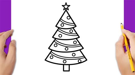 Christmas Tree Drawing Half