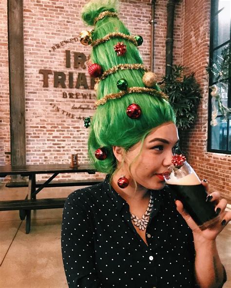 Crazy Christmas tree hair trend is a festive hit on Instagram