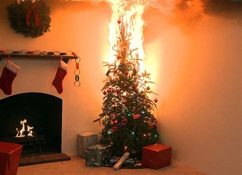 Christmas Tree Lights Catch Fire