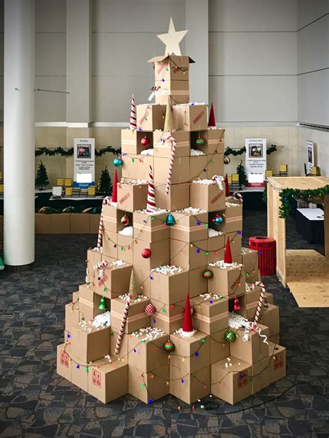 Christmas Tree Made With Boxes