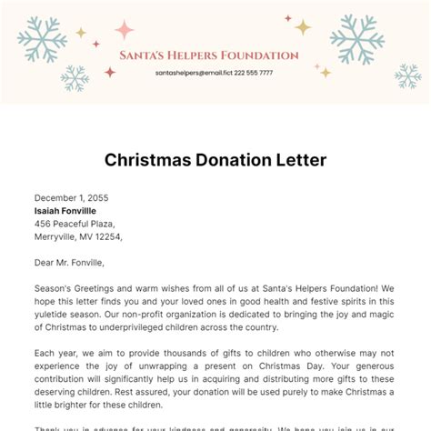 Christmas Tree Shops Donation Request