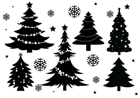 christmas tree silhouette clipart