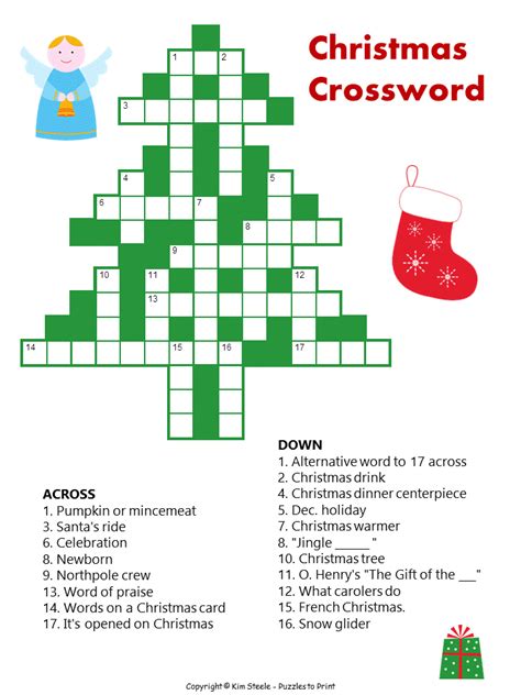 christmas tree topper crossword clue