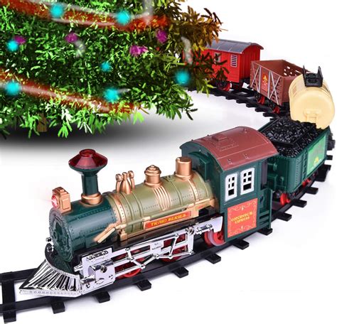 Christmas Train Toys Set Around Tree Electric Railway Train Set w