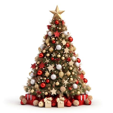 Christmas Tree With A White Background