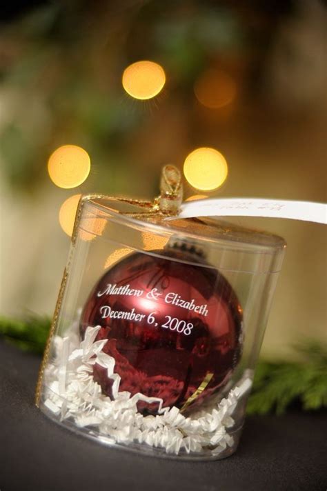 Wedding Favors Personalized Christmas Ball Ornament Winter Etsy