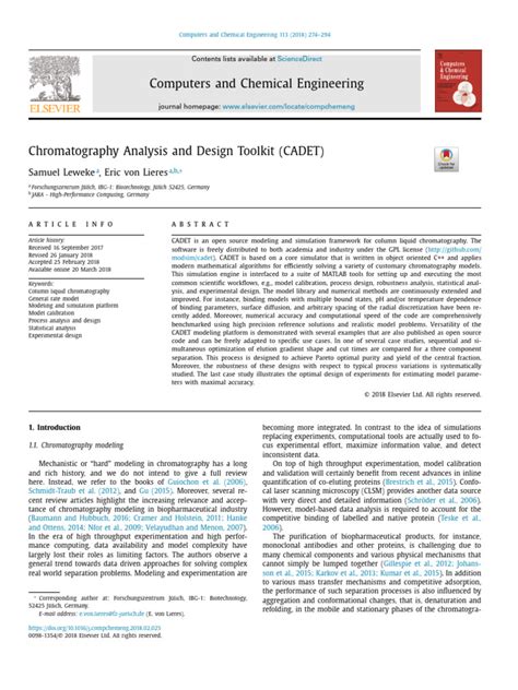 Chromatography Analysis And Design Toolkit