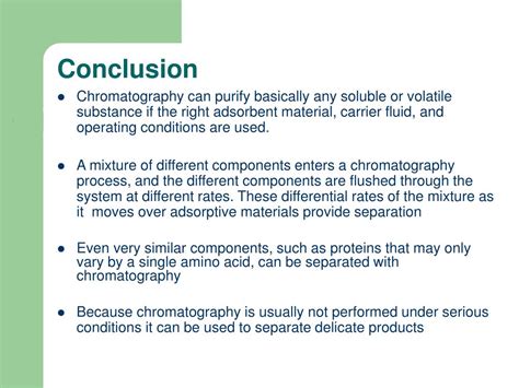 Chromatography Paper Lab Conclusion