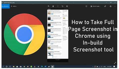 Chrome full page screenshot (without installing any