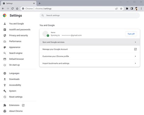 chrome browser settings