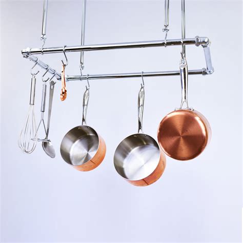 Chrome Ceiling Pot Rack