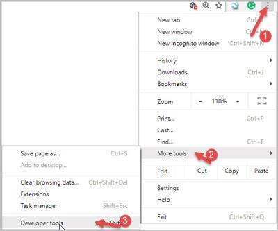 chrome clear cache in dev tools