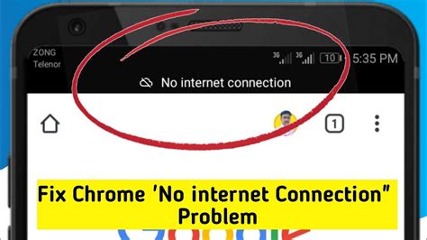 chrome continues saying no internet