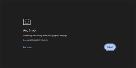 chrome error code status_access_violation reddit