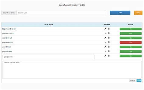 Chrome Extension Javascript Injector