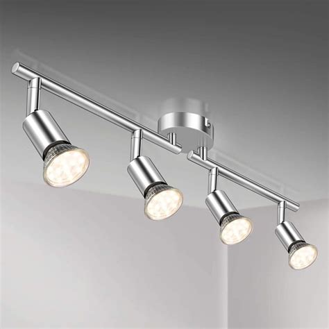 Chrome LED Ceiling Spotlights in Kitchen