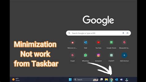 chrome minimized and not visible