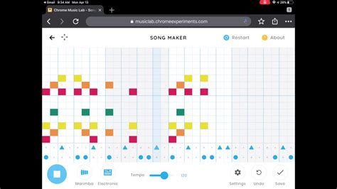 chrome music lab song maker notes
