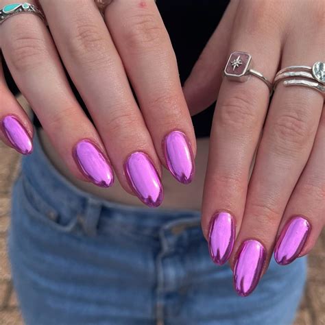 Unlock the Appeal of Chrome Pink Nails