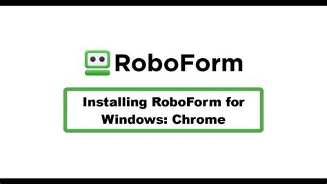 chrome roboform addon