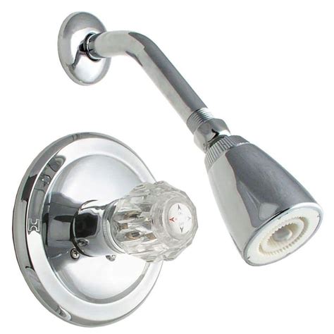 chrome shower faucet