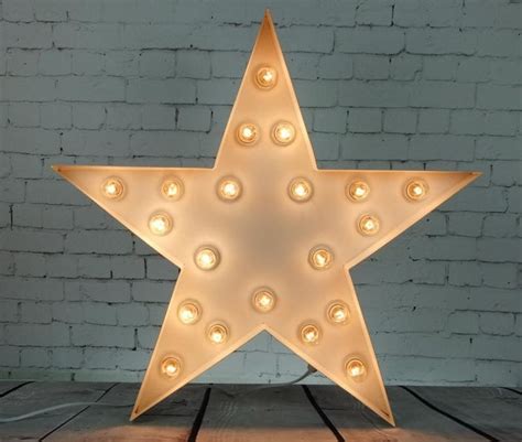chrome star marquee wall light