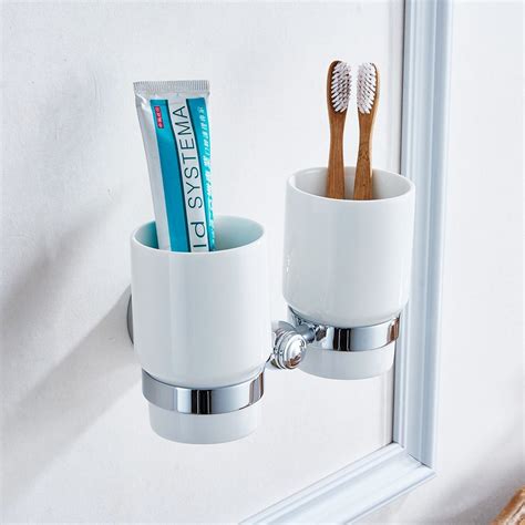 chrome toothbrush holder