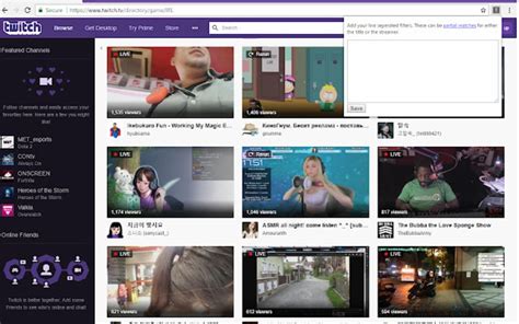 Chrome Twitch Extension Interface 2