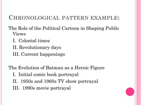 chronological pattern example sentence