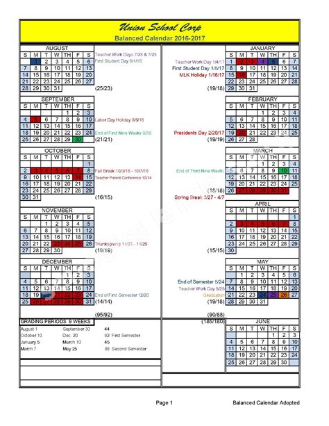 Chualar Elementary School Calendar
