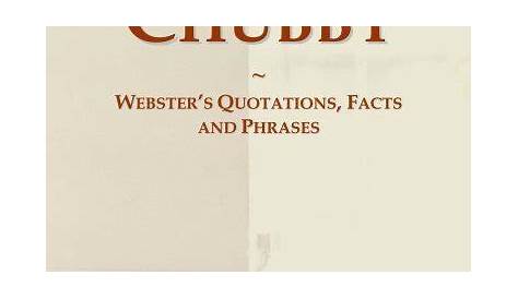 Chubby Webster Meaning Definition Words To Describe Someone