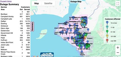 chugach power outage map
