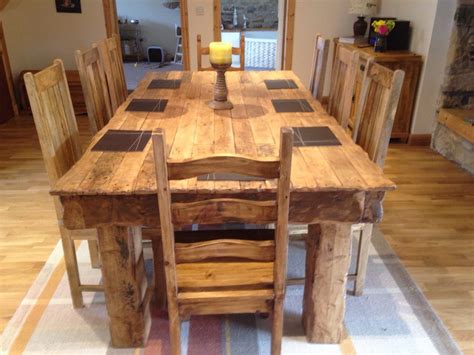 Solid Oak Dining Rustic Chunky Table Antique Manor House Finish Full