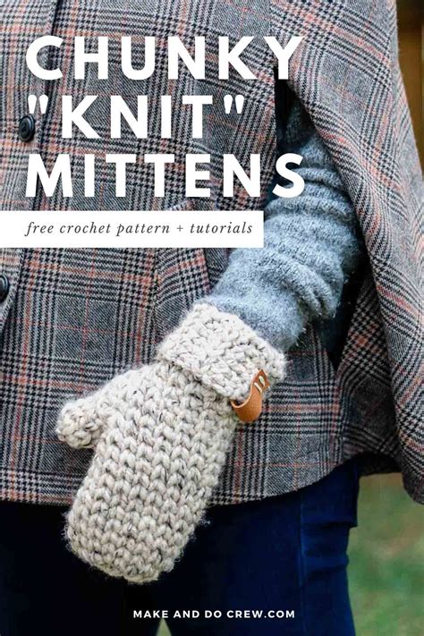 Chunky Yarn Knit Mitten Pattern