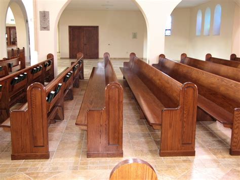 Church pew could just round the top of the ends in the process of