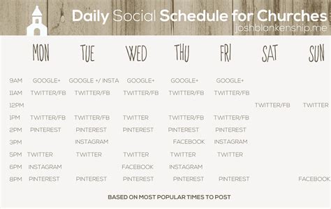 Church Social Media Content Calendar 2024