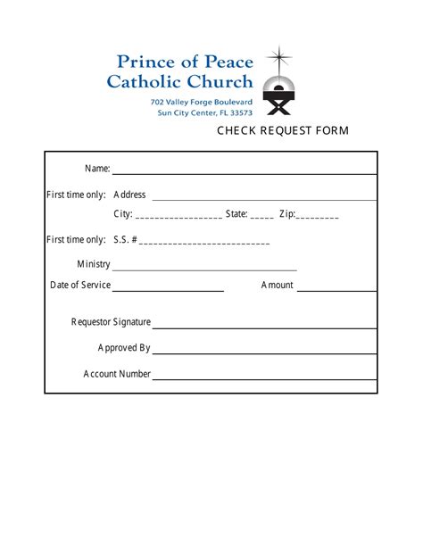 church check request form template