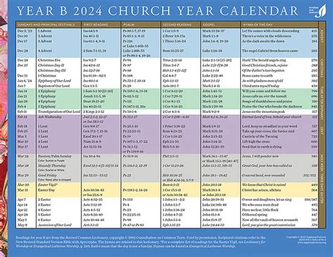 church of england calendar 2024