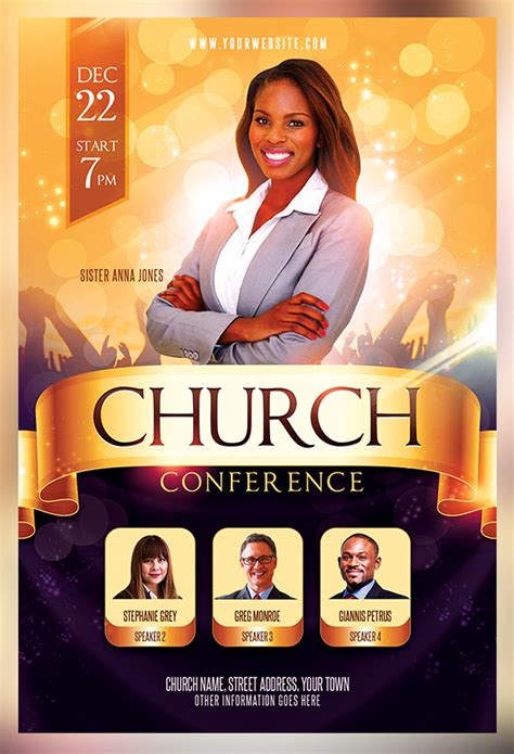 church poster design templates free download