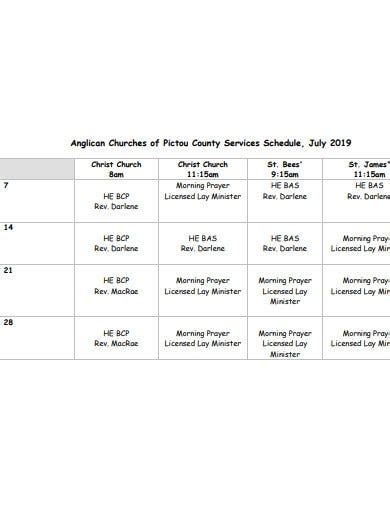 Church Service Schedule Template: A Guide For Effective Planning