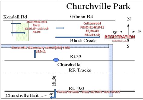 churchville rec soccer field map